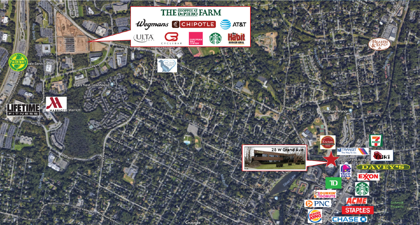 Montvale Office Neighborhood Map